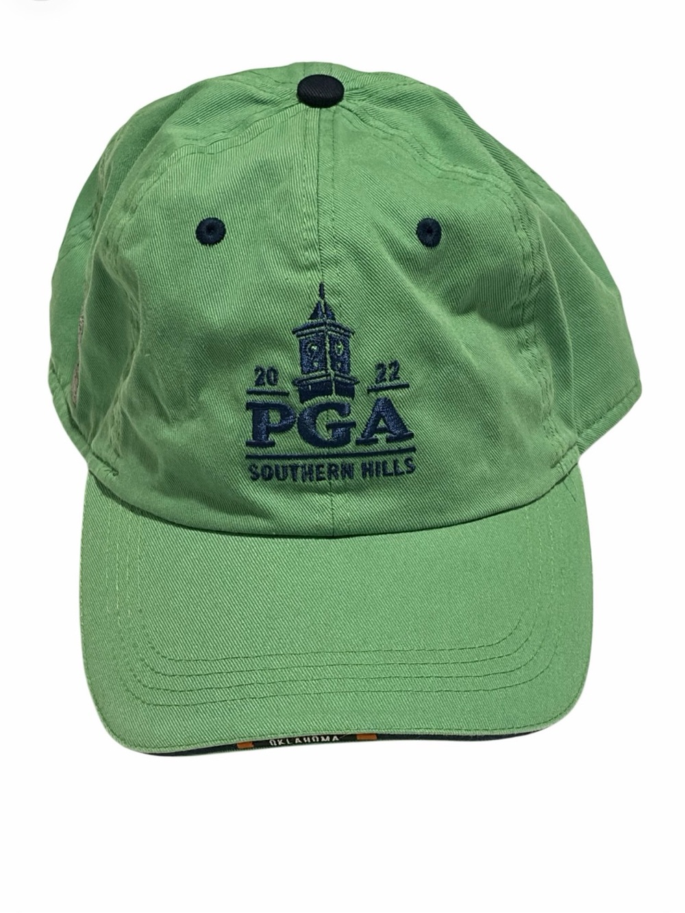 2022 PGA Championship Southern Hills Golf Hat Cap Green Adjustable